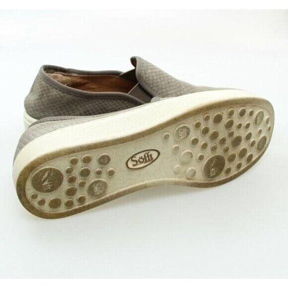 Sofft Womens Gray Nubuck Leather Slip On Sneakers - Picture 11 of 12